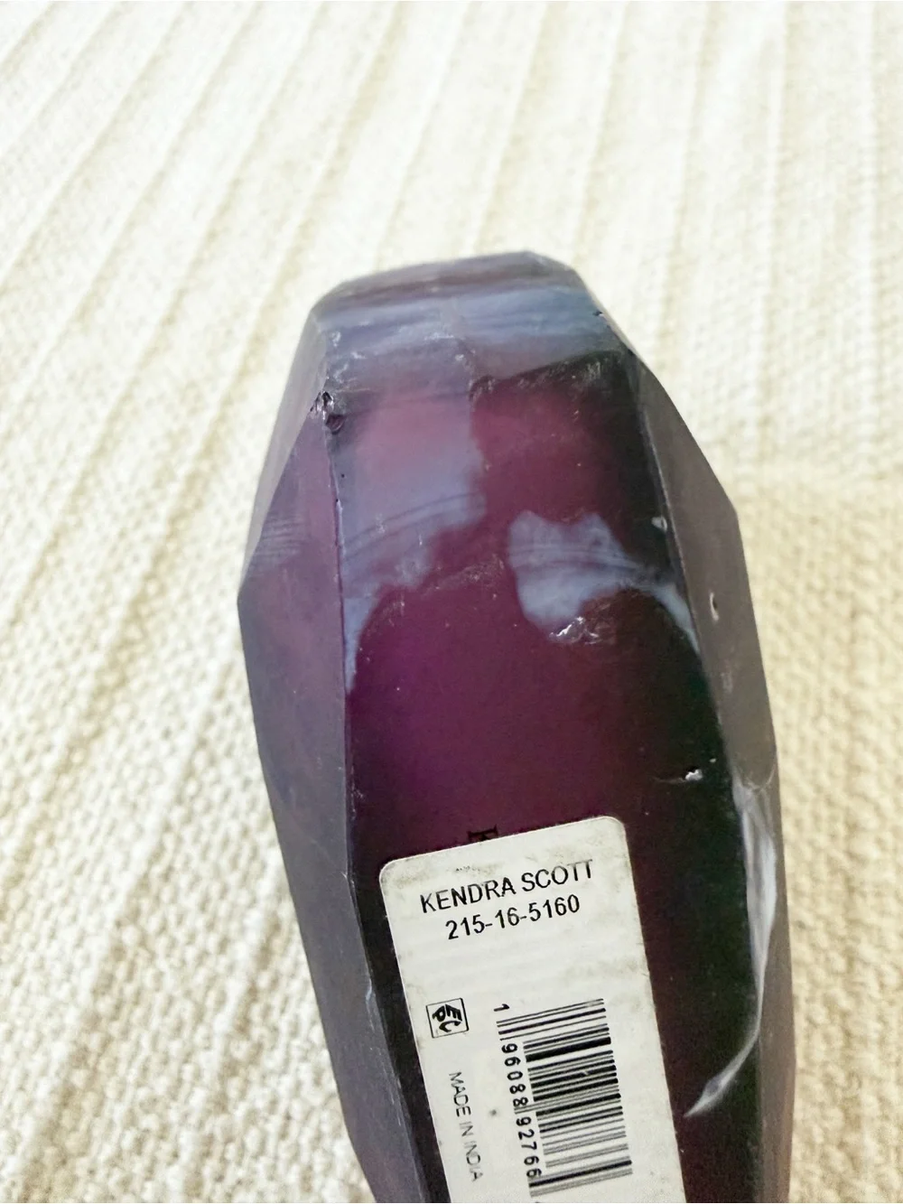 Kendra Scott Bud Vase Handblown Glass in Deep Purple Plum